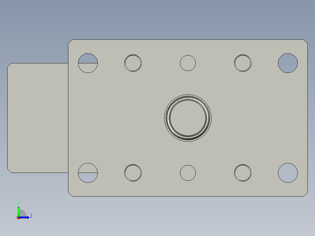 气液缸MPT-125-200-20-20T左视图