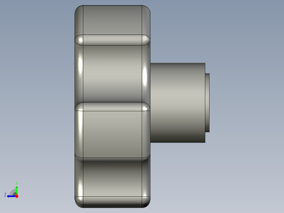 M10塑五星把手(内牙)右视图