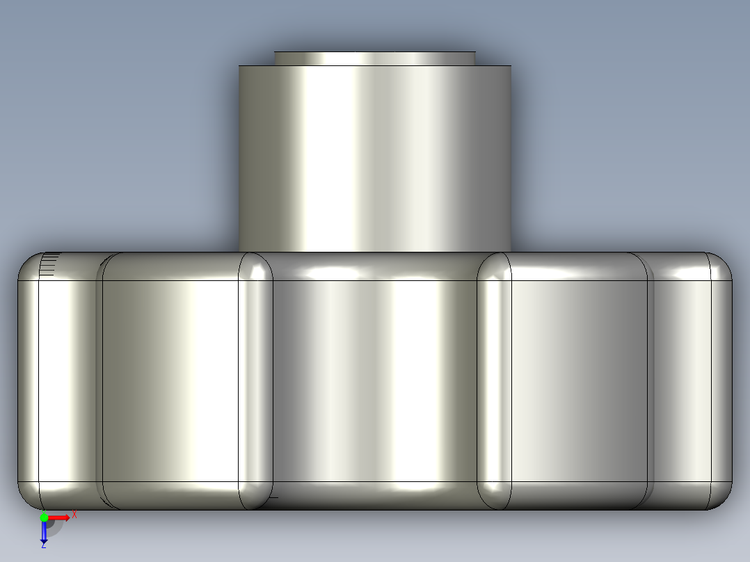 M10塑五星把手(内牙)俯视图