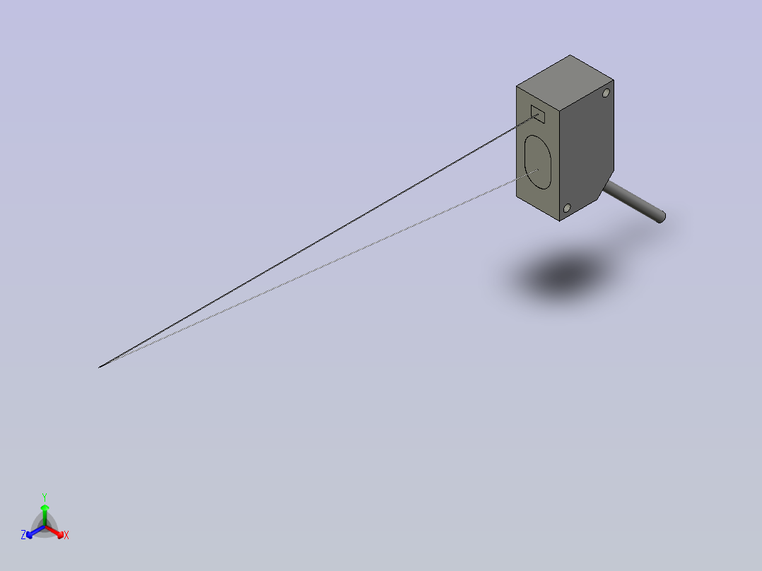 松下_激光位移传感器_HG-C1200-P正等轴测图