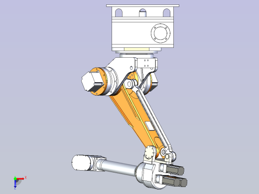 6轴自由度工业机器人3D模型俯视缩略图