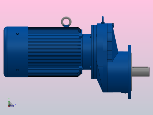 RXF107法兰轴伸式安装斜齿轮减速机RX107-Y11-4P-160M-M1-0°-Φ350左视缩略图