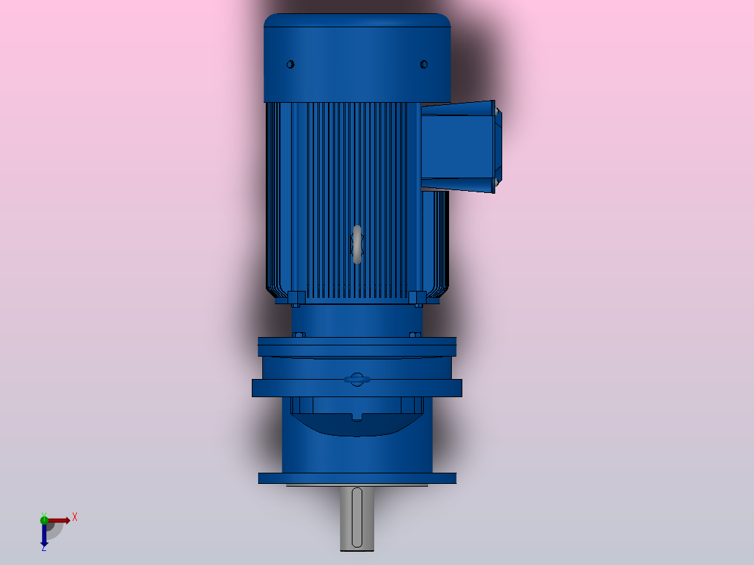 RXF107法兰轴伸式安装斜齿轮减速机RX107-Y11-4P-160M-M1-0°-Φ350俯视图