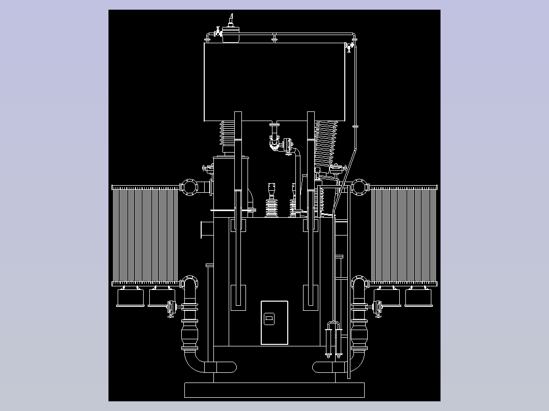 022-变电站-300 MVA 电力变压器 CAD