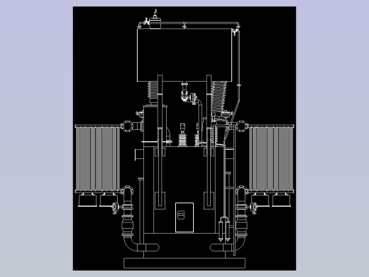 022-变电站-300 MVA 电力变压器 CAD