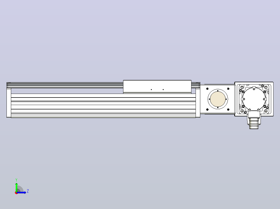 皮带直线轴半封闭可选导轨TPA-HNB-220D-176-L250-MR-C-P1K-N3左视图