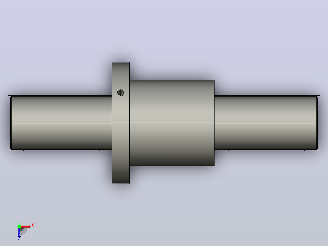 DKF6312-6滚珠丝杆3D模型俯视图