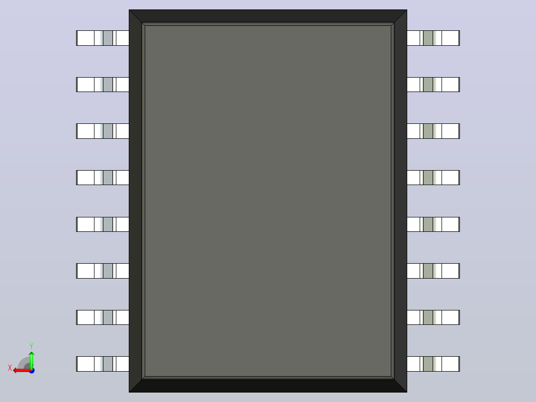 106x SOIC 封装（小外形集成电路）SOIC127P1042X355-16N后视图