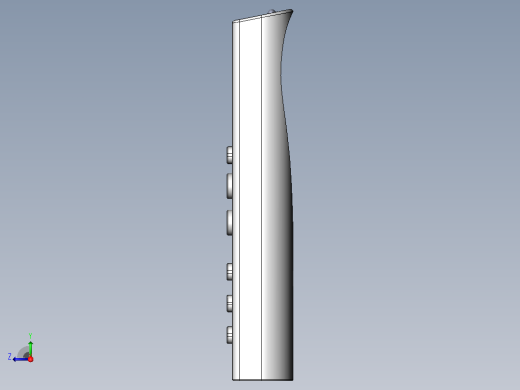 家用空调遥控器带工程图右视缩略图