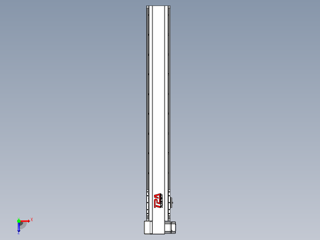 皮带直线轴半封闭可选导轨TPA-HNB-120D-110-L850-LP-C-P40-N3俯视图