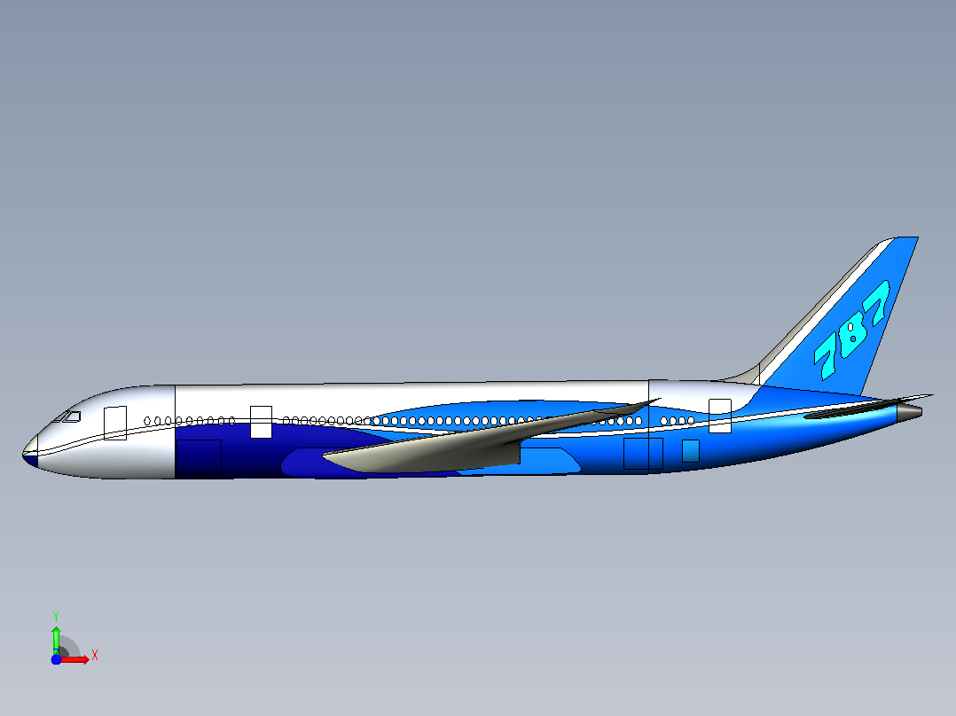 波音787 梦想飞机前视图