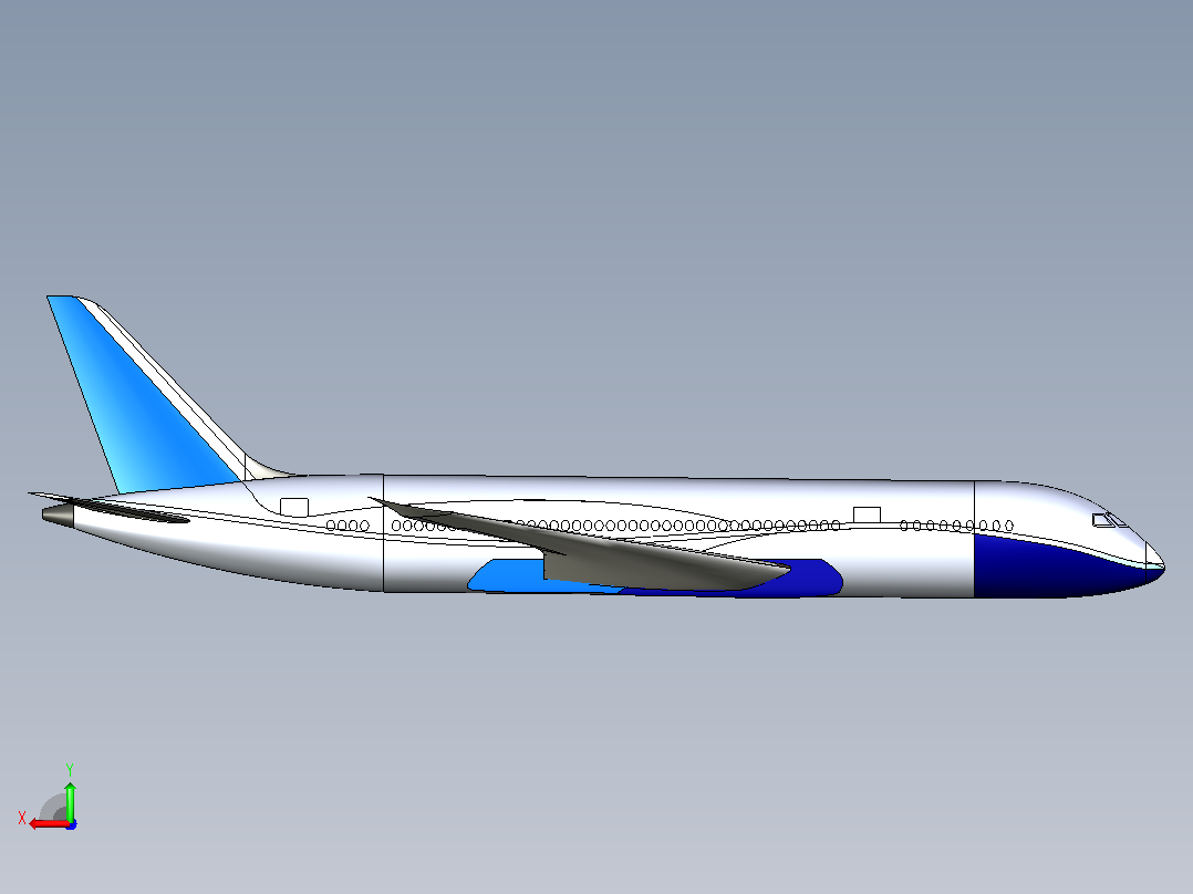 波音787 梦想飞机后视图