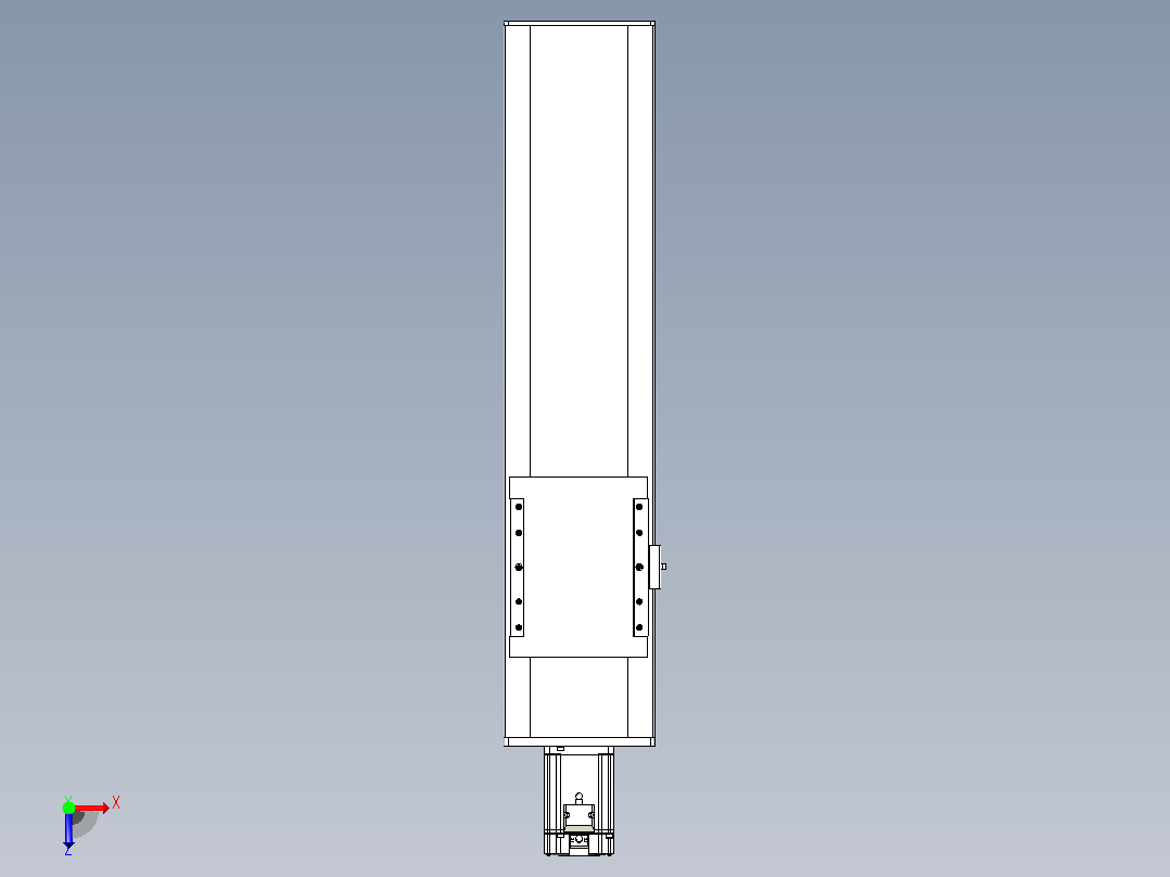 滚珠丝杠直线轴带导轨全封闭TPA-HCR-175D-2510C-L500-M-C-P75-N3俯视图