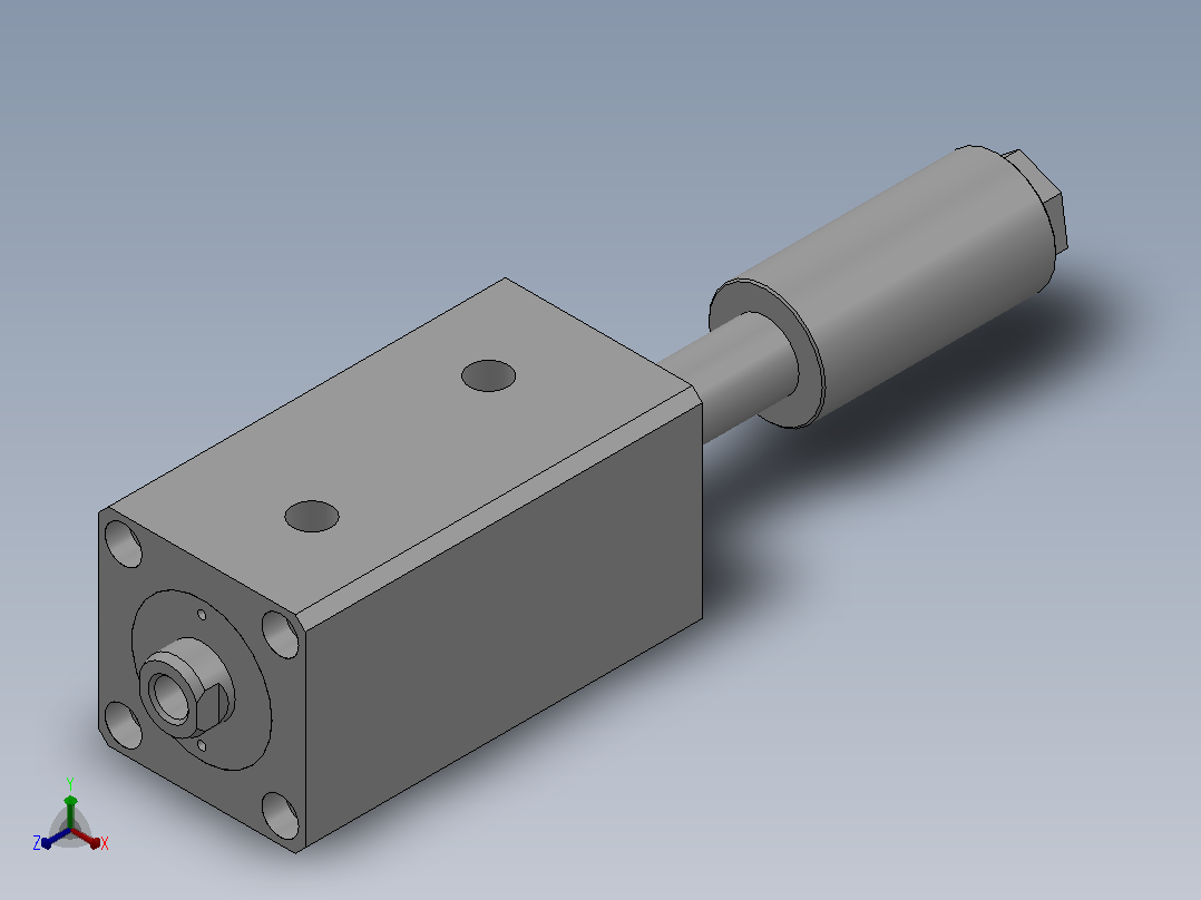 MPJ.E 可调行程油缸行程可调薄型油缸[MPJ.E-32X20-50-AJ50]正等轴测图