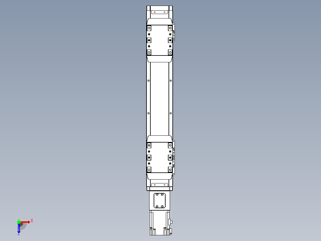 滚珠丝杠线性轴TPA-GCRS-80-1610C-L75-M-M20-N3俯视图