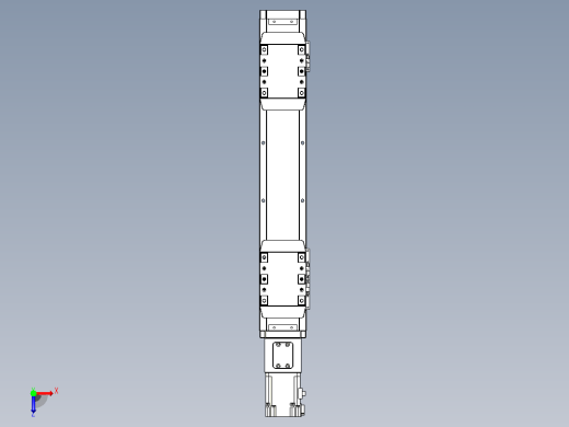 滚珠丝杠线性轴TPA-GCRS-80-1610C-L75-M-M20-N3俯视缩略图