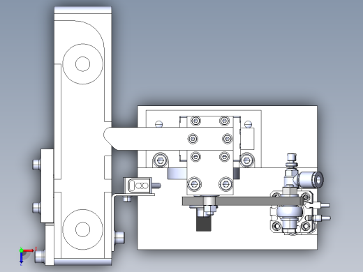 连杆挡块活动机构俯视缩略图