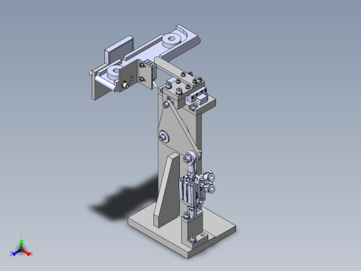 连杆挡块活动机构正等轴测缩略图