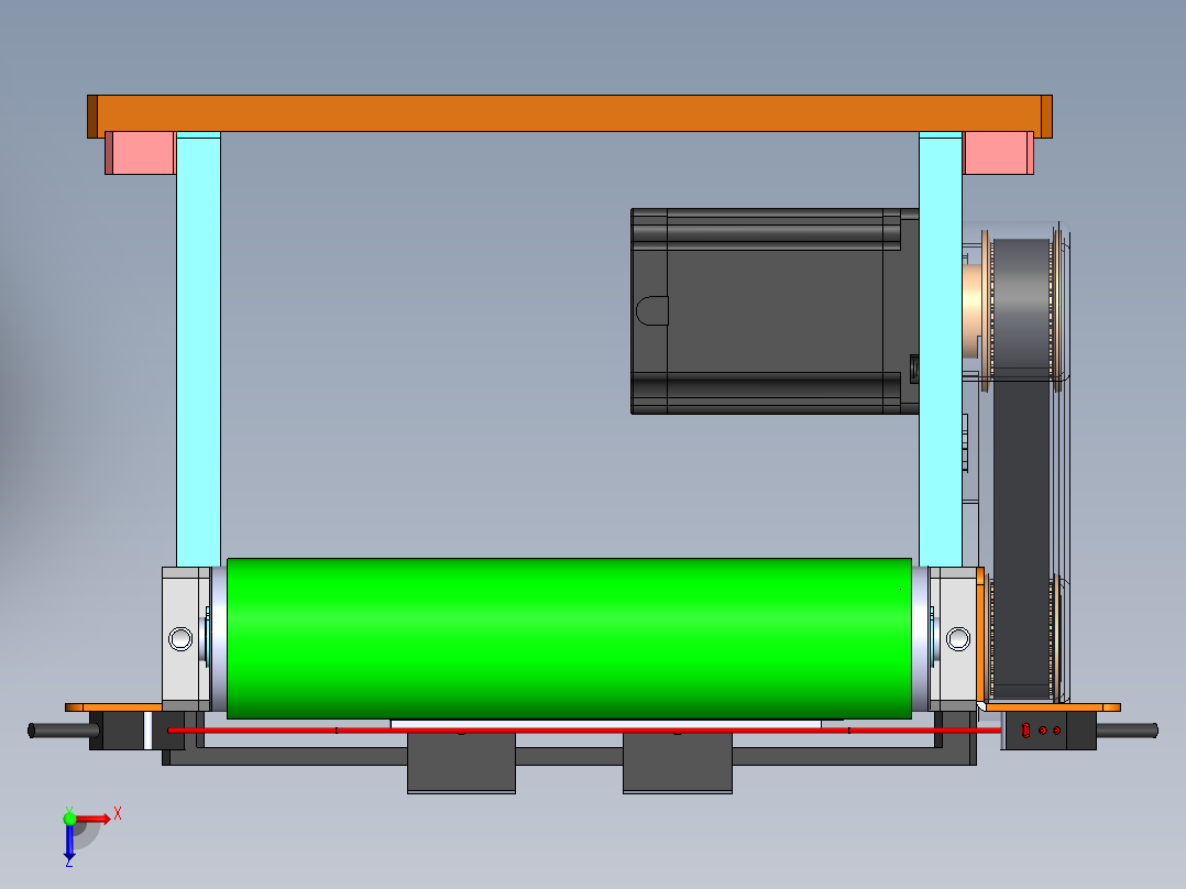 软包锂电池的输送皮带模组sw18可编辑俯视图