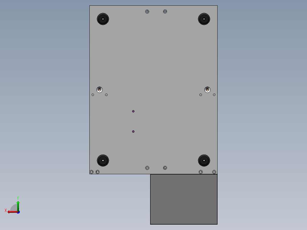 屏幕自动除胶治具后视图