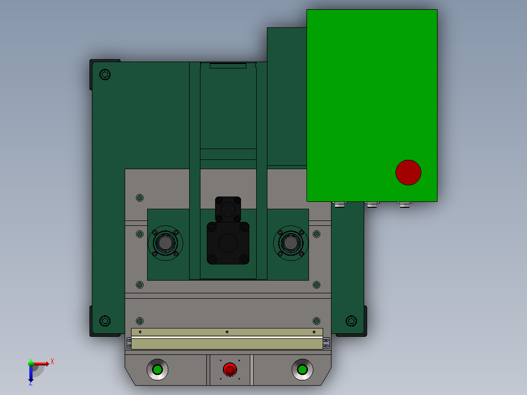 紧凑液压机俯视图