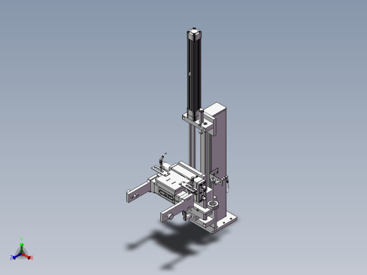 机械手移动翻转机构 3D图 机械设备3D模型图纸设计素材