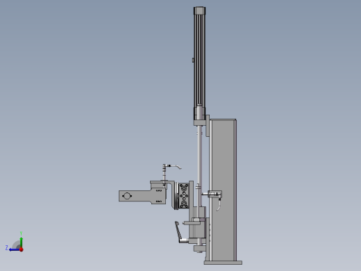 机械手移动翻转机构 3D图 机械设备3D模型图纸设计素材右视缩略图