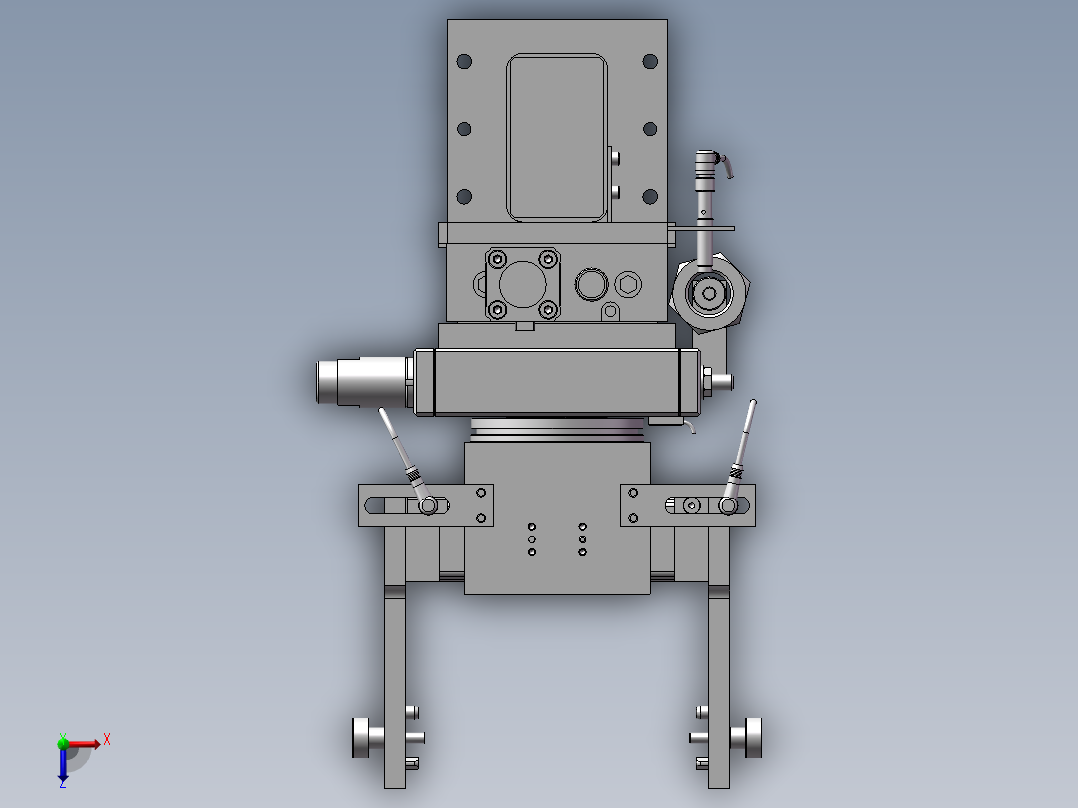 机械手移动翻转机构 3D图 机械设备3D模型图纸设计素材俯视图