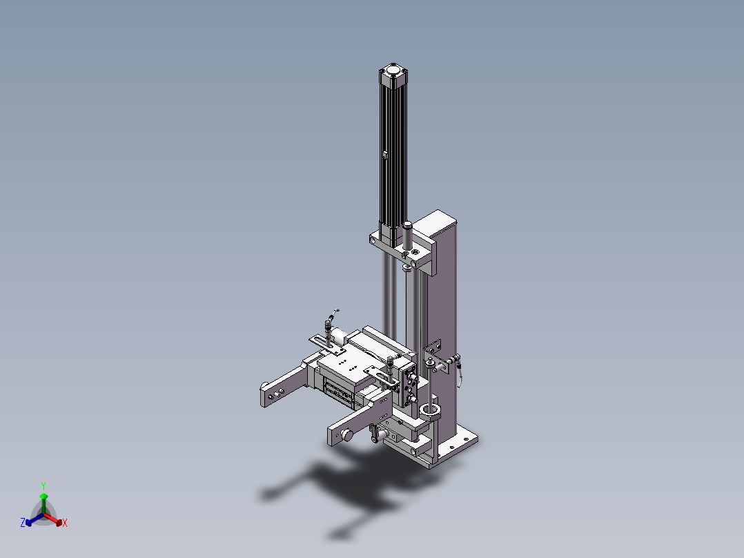 机械手移动翻转机构 3D图 机械设备3D模型图纸设计素材正等轴测图