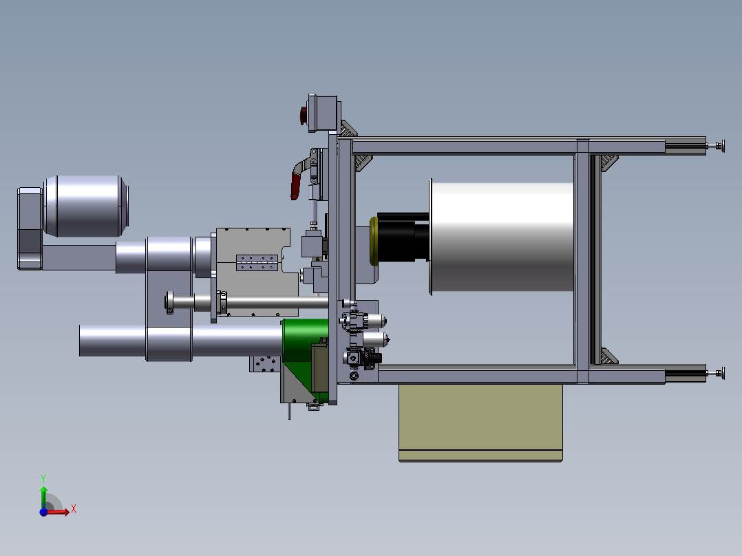 精密零件钻孔机3D图纸H673 K234 非标自动化设备3D图纸3D模型前视图