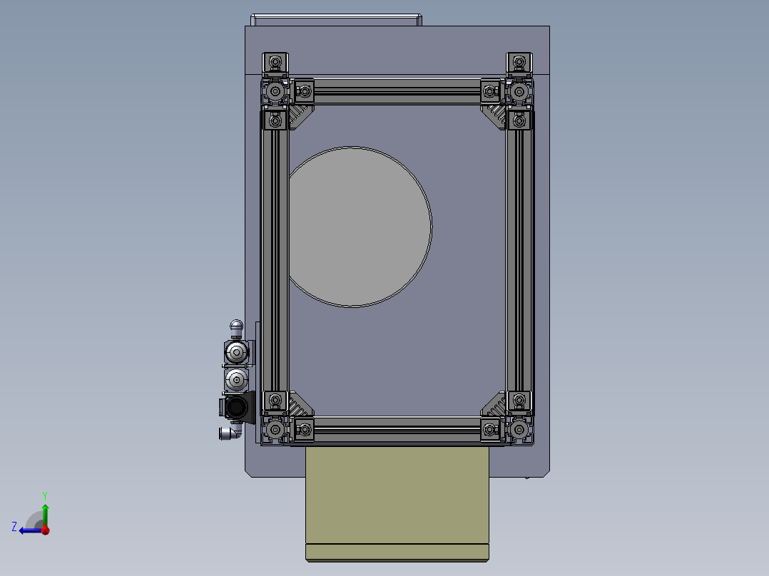 精密零件钻孔机3D图纸H673 K234 非标自动化设备3D图纸3D模型右视图