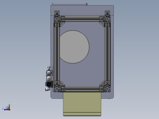 精密零件钻孔机3D图纸H673 K234 非标自动化设备3D图纸3D模型右视缩略图