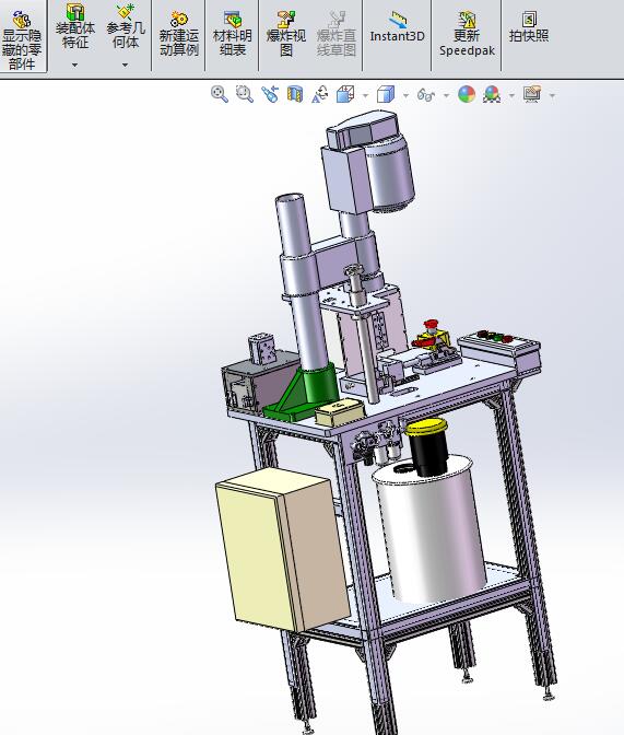 精密零件钻孔机3D图纸H673 K234 非标自动化设备3D图纸3D模型