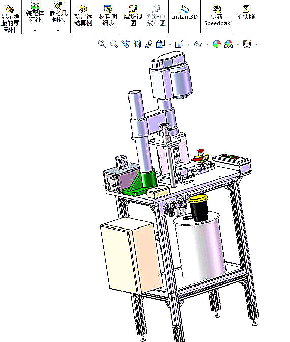 精密零件钻孔机3D图纸H673 K234 非标自动化设备3D图纸3D模型