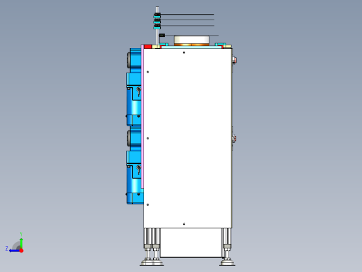 双层倍速链流水线（超详细的设计3D模型工程图）3D模型右视缩略图