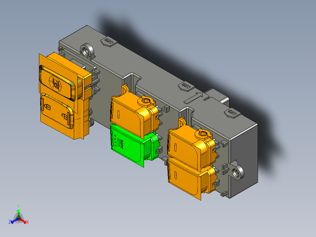 汽车主驾开关组件
