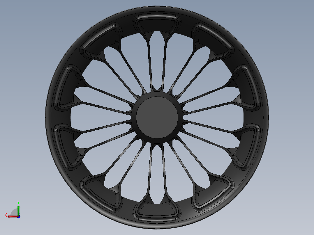 概念摩托车3D模型后视图