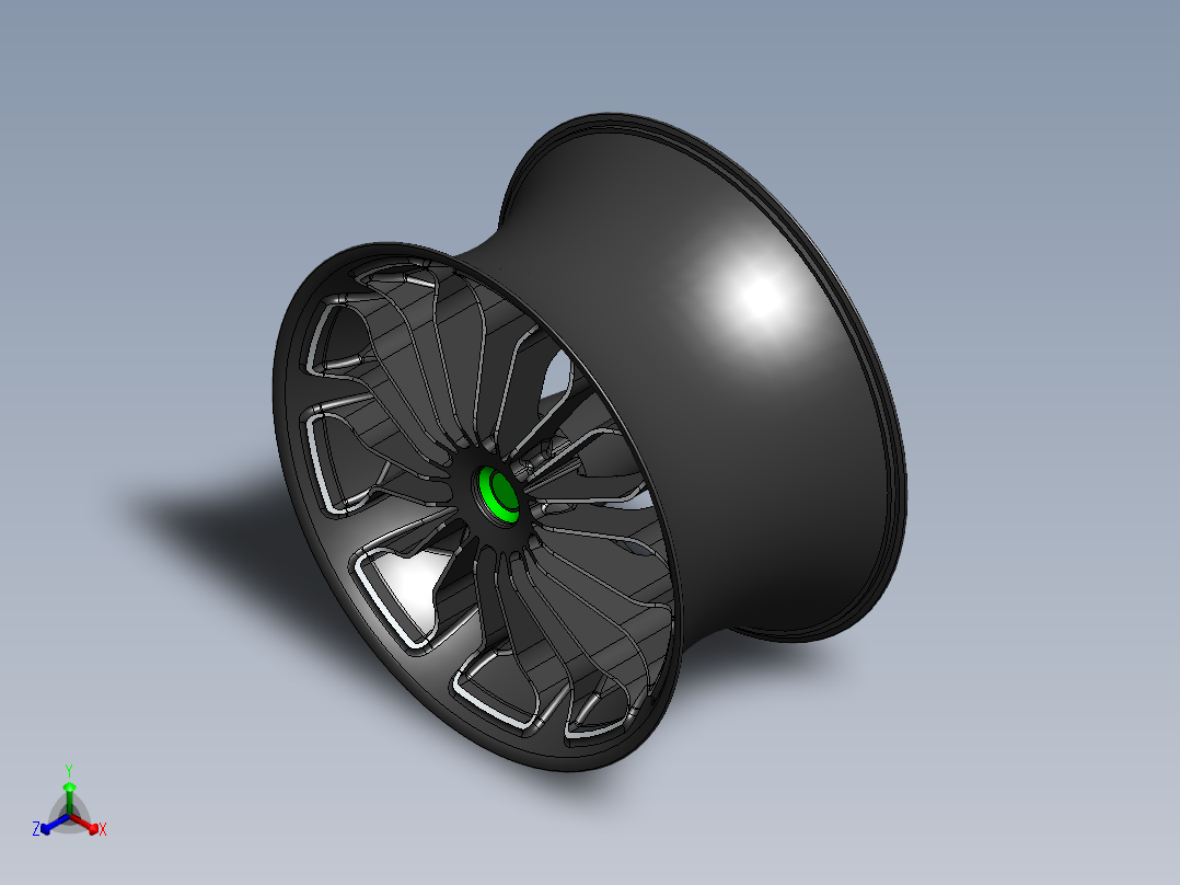 概念摩托车3D模型正等轴测图