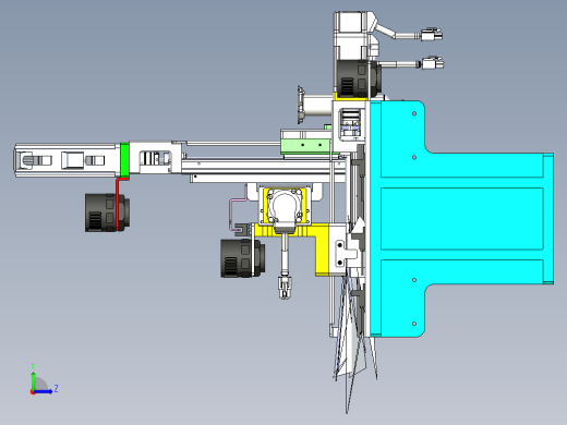 三轴点胶机构（完整3D）左视缩略图