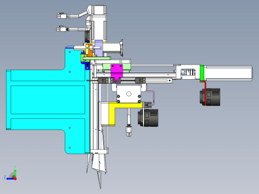 三轴点胶机构（完整3D）右视缩略图