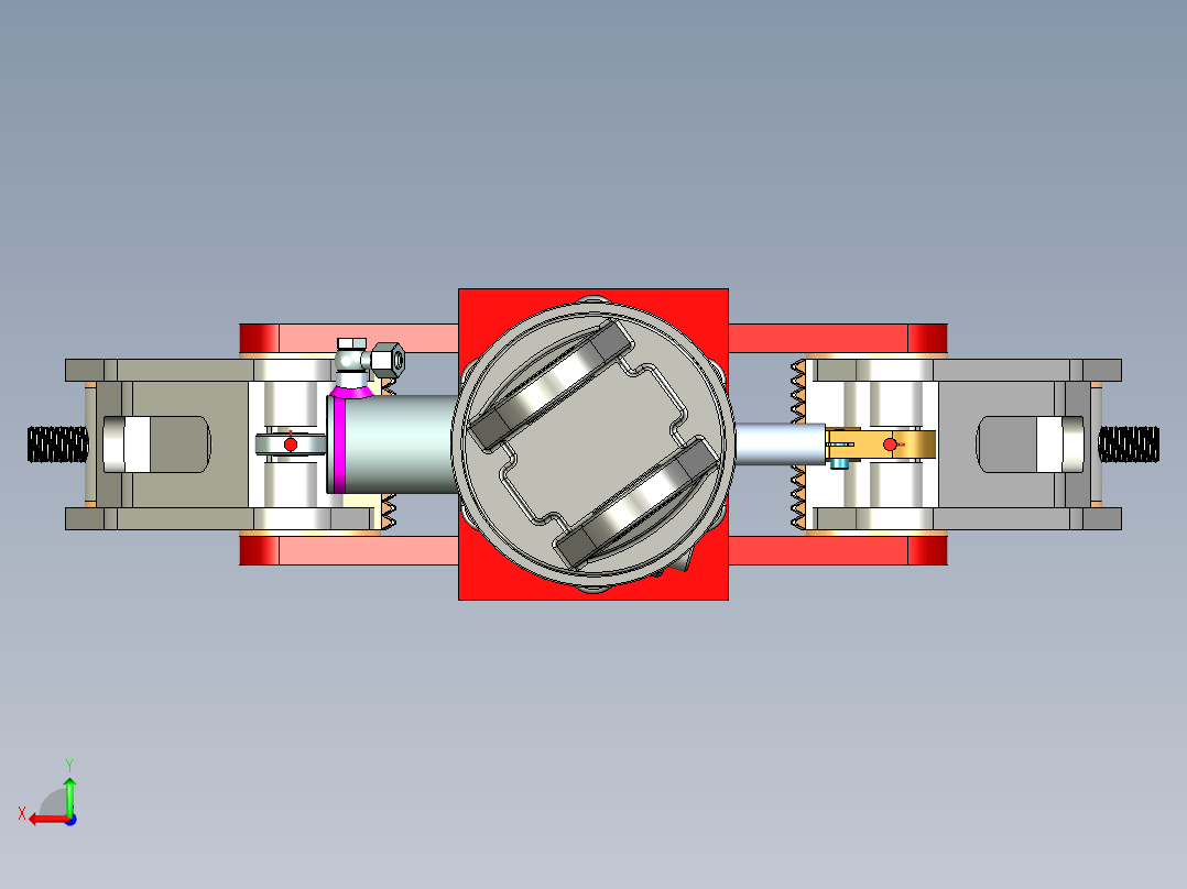 提升和旋转握把后视图