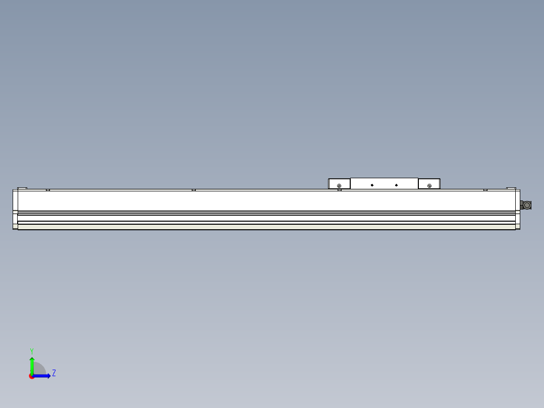 Toyo东佑达直线模组-ECH17-600-M-400W左视图