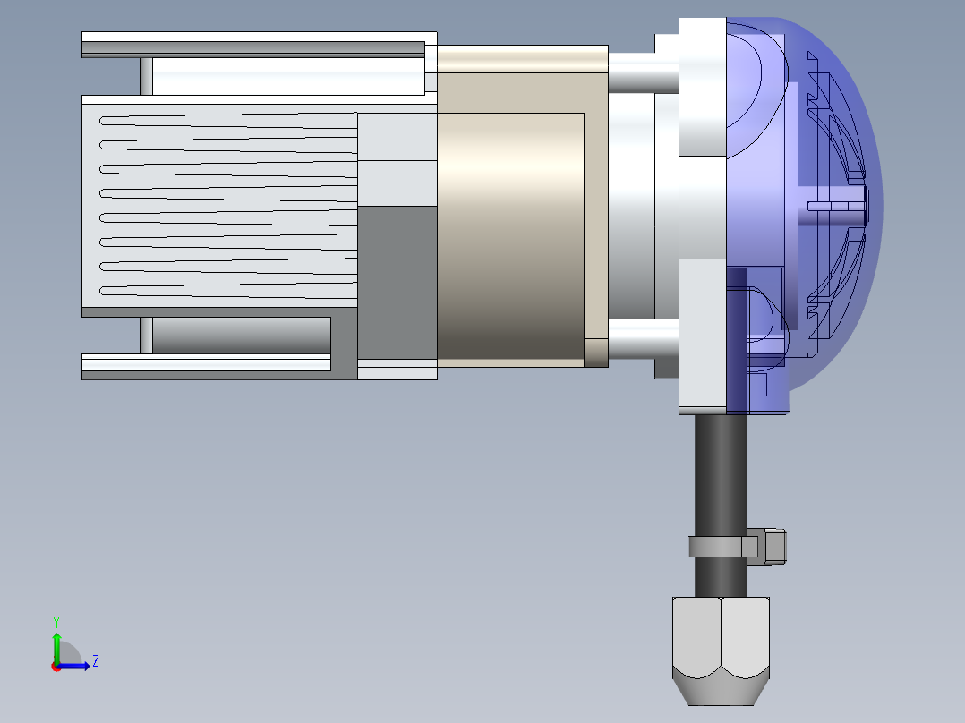 立式多级离心泵左视图