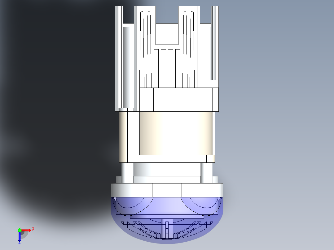 立式多级离心泵俯视图
