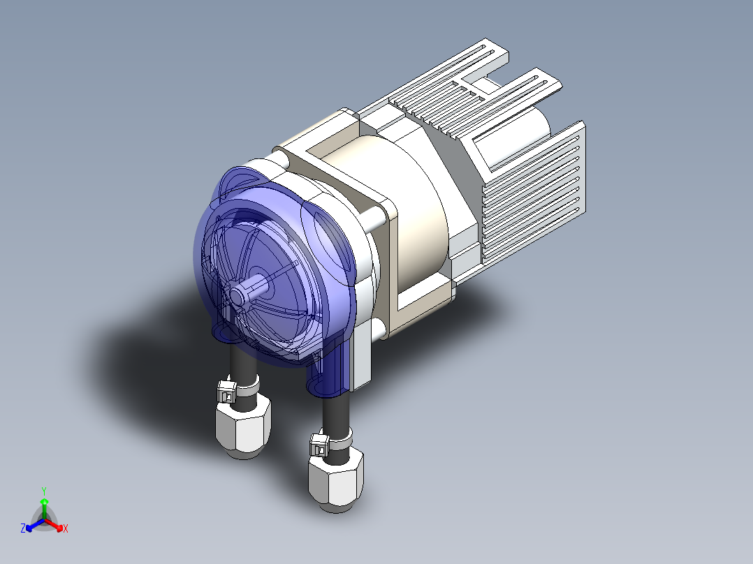 立式多级离心泵正等轴测图