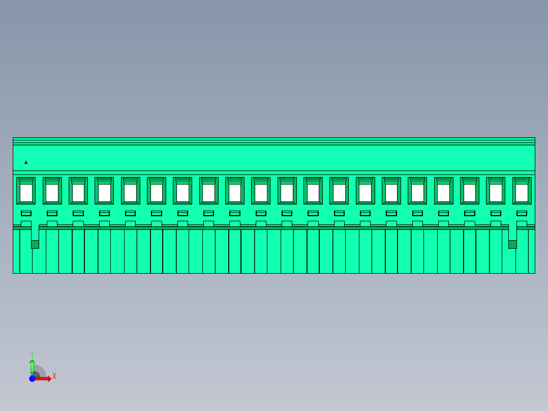 DEGSON 2EDG 系列 5.0mm 可插拔接线端子组-2EDGKA-5.0-20P-14-00AH前视图