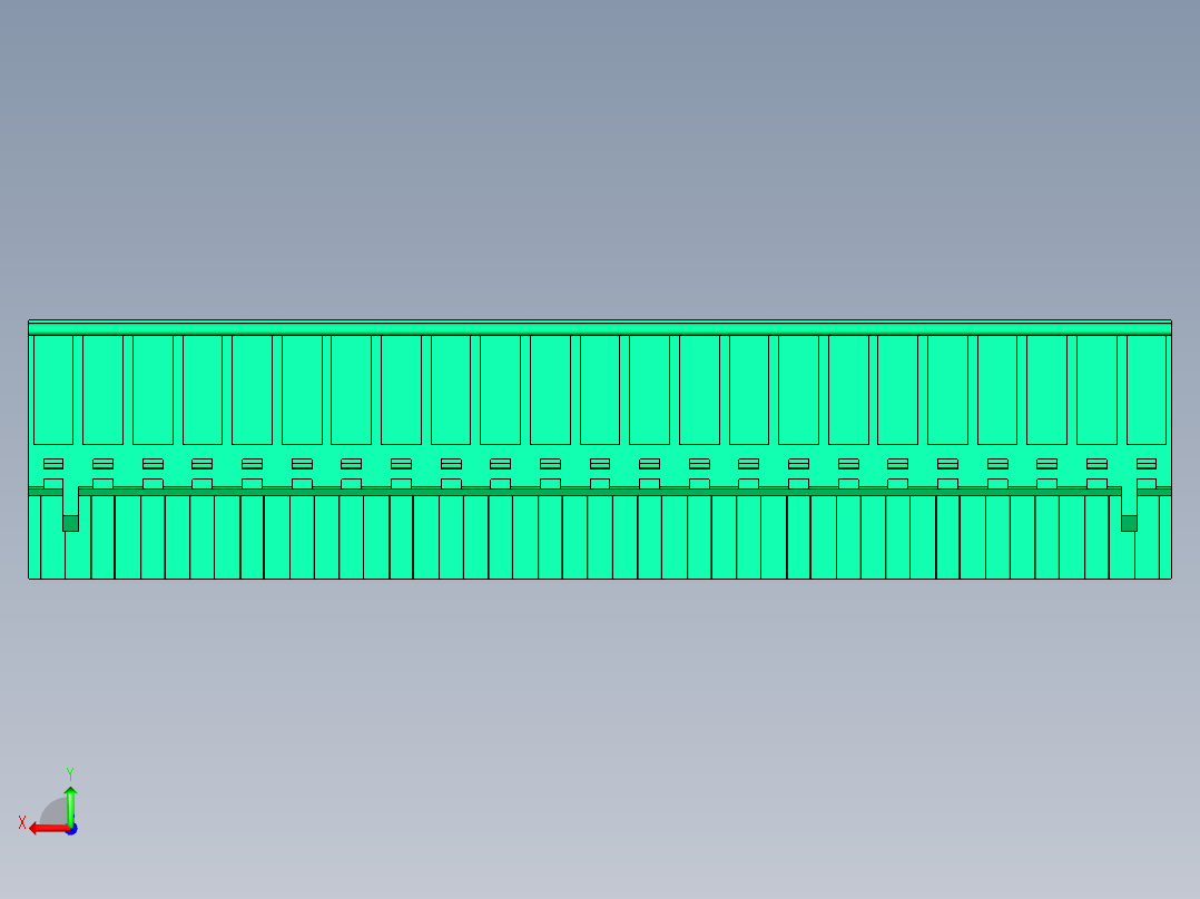 DEGSON 2EDG 系列 5.0mm 可插拔接线端子组-2EDGKB-5.0-23P-14-00AH后视图
