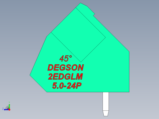 DEGSON 2EDG（M） 系列 5.0mm 螺丝锁紧可插拔接线端子组-2EDGLM-5.0-24P-14-00AH右视缩略图