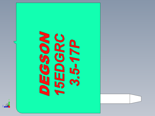 DEGSON 15EDG 系列 3.5mm 插拔式接线端子 FullPack-15EDGRC-3.5-17P-14-00AH右视缩略图