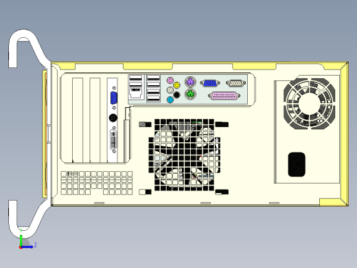台式电脑主机整机系统左视缩略图